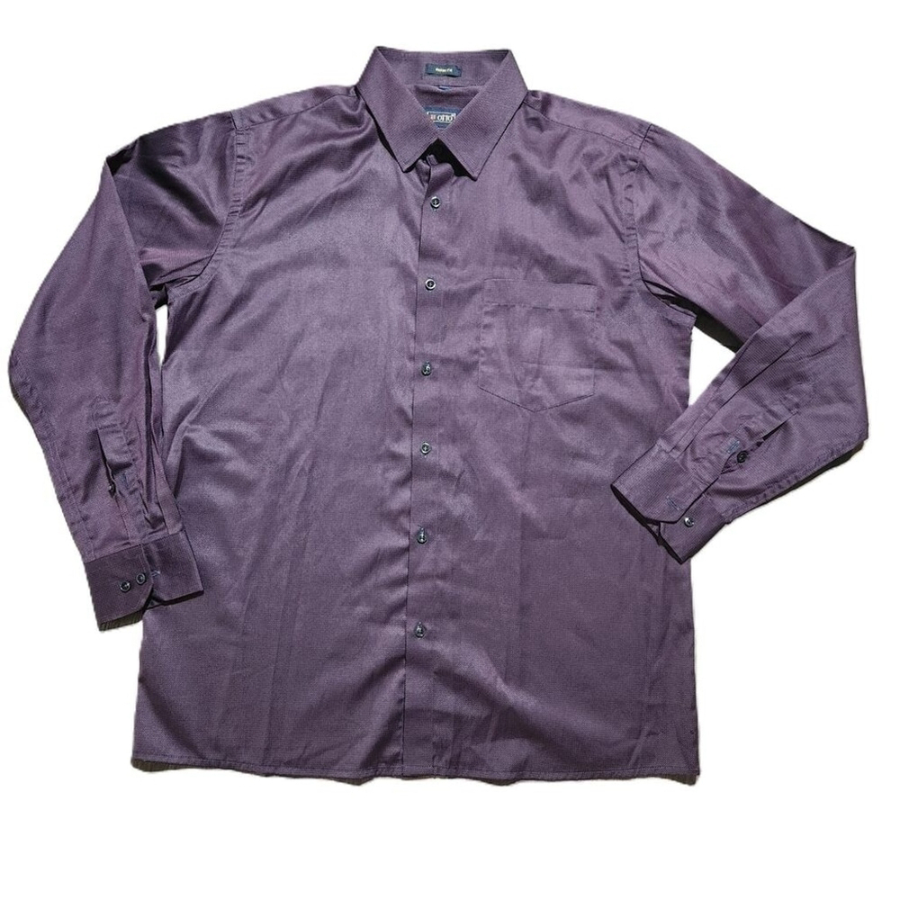 Otto Mens Dress Shirt Purple Size 40CM M